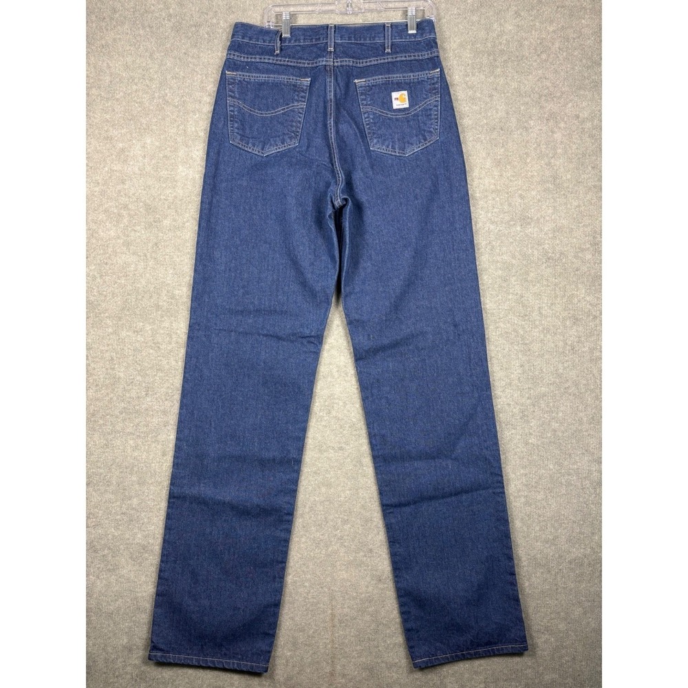 Carhartt FRB100-DNM Relaxed Fit FR Flame Resistant Jeans 34x36 Dark Wash Blue - Picture 4 of 12